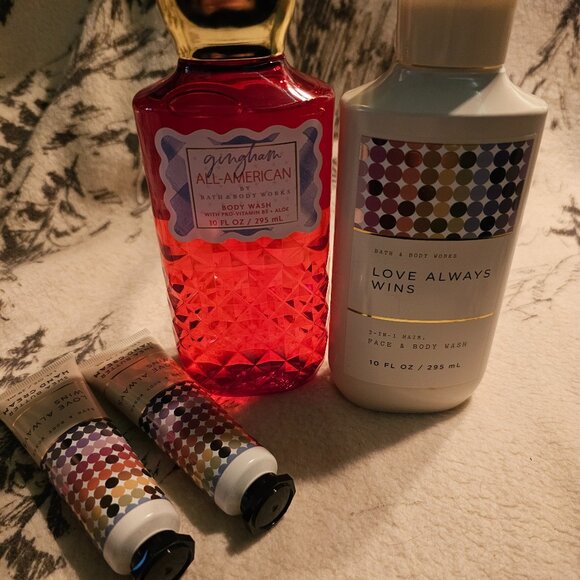 NEW! Bath and Body works collection Love Always Wins, American Gingham - Picture 1 of 2
